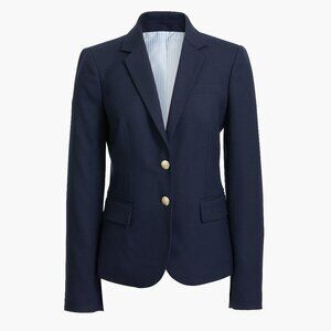 NWT J. Crew Womens Plus Size 24 Navy Wool Blend Original Schoolboy Blazer NEW